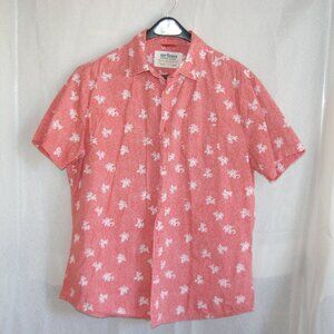 Urban Pipeline Orange and White Button Shirt with Octopus Pattern